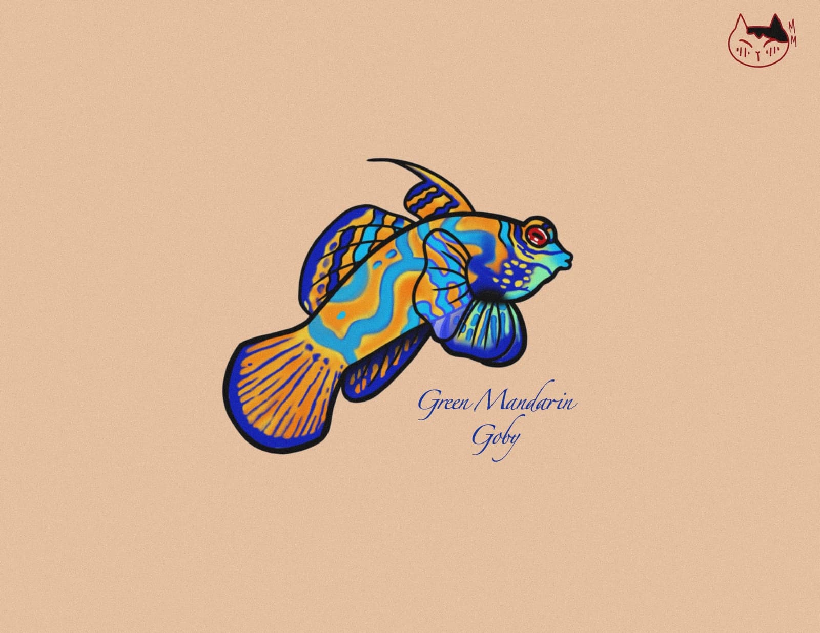 Green Mandarin Goby flash design